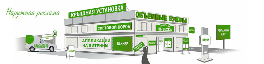 Изготовление и монтаж вывесок в Новосибирске